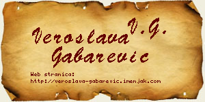 Veroslava Gabarević vizit kartica